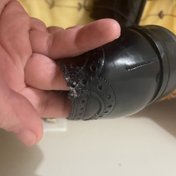 Black lace up leather dress shoes - Picture 5 of 5